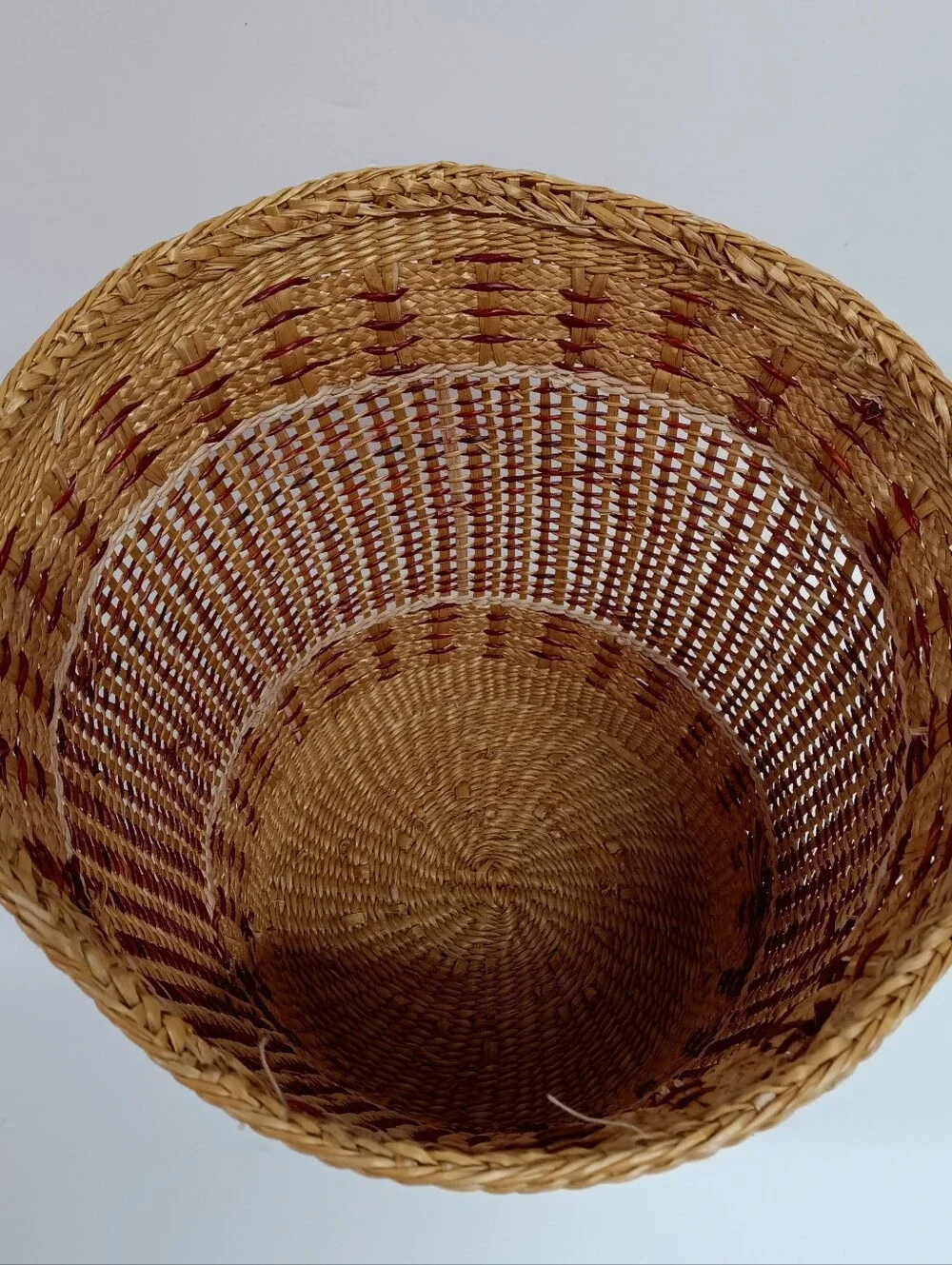 Vintage Fine Hand Woven Chinese Basket Republic of China